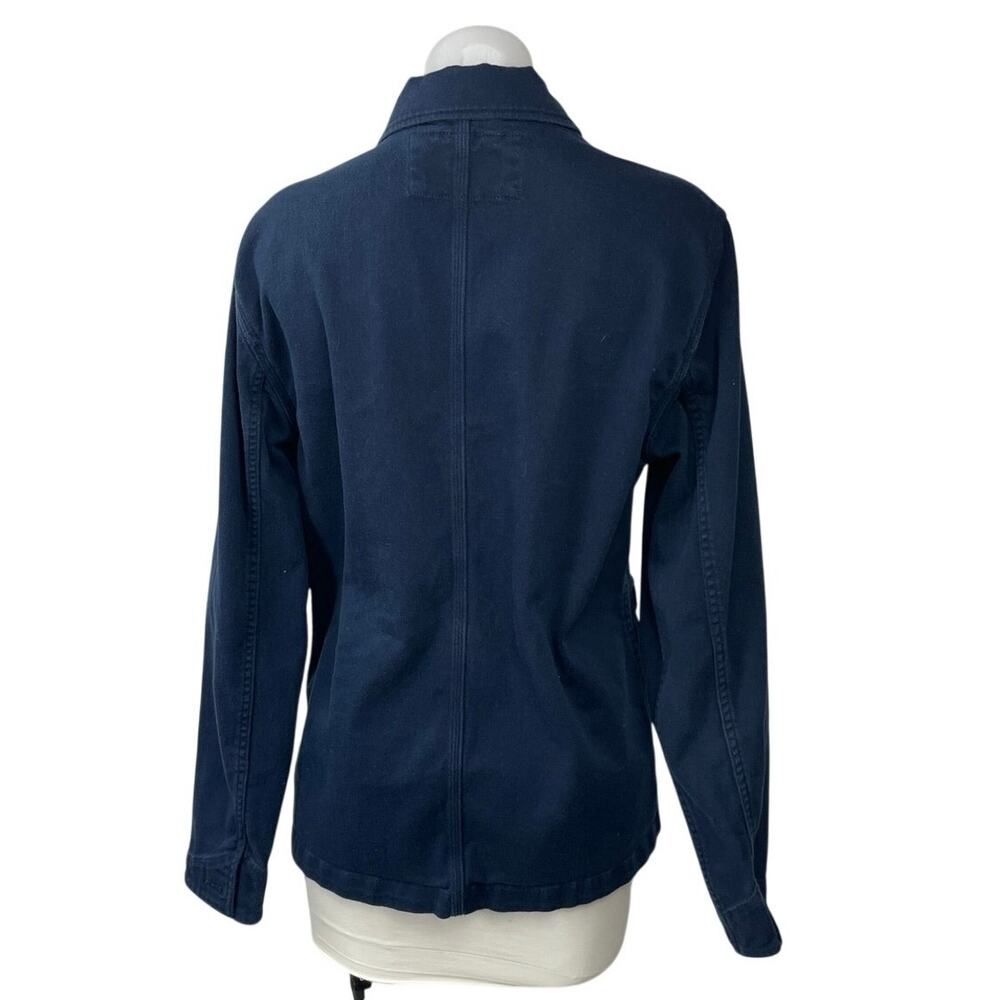 Quince Organic Comfort Blue Collared Long Sleeve Shirt Chore Coat Jacket Top M - Picture 4 of 6